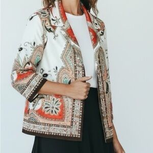 👛 (ANY 2/$45)Vintage ALLISON DALEY Petite Lined Boho Design Open Jacket